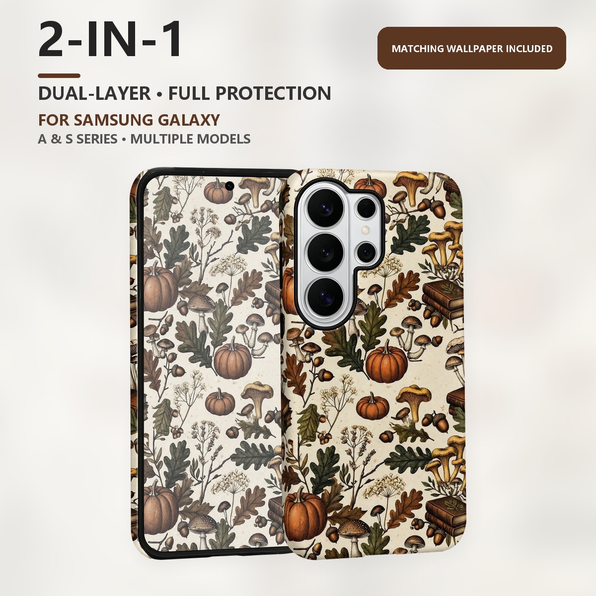 Jesienne wzory z grzybami i dy – Samsung Galaxy S24 recenzja i cena